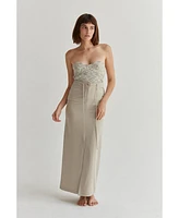 Crescent Women's Jayda Tencel Blend Maxi Skirt