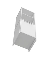 Depot E-shop Romulo Kitchen Pantry, Two External Shelves, Single Door Cabinet, Two Interior Shelves, White