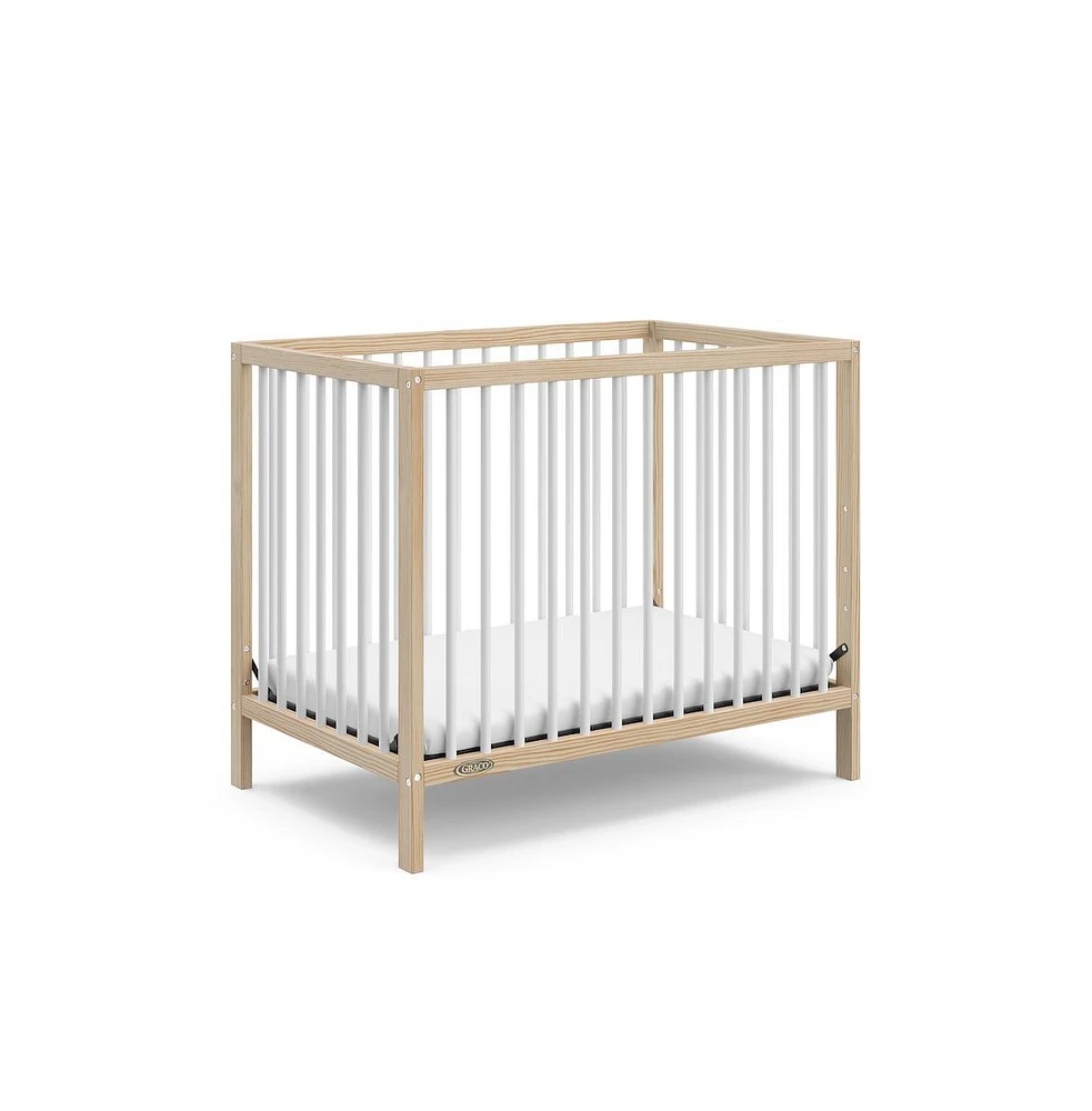 Graco Teddi 4-in-1 Convertible Mini Crib - Natural with White