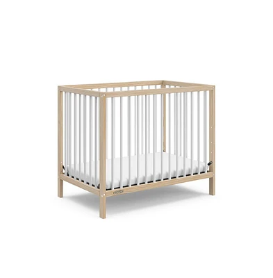 Graco Teddi 4-in-1 Convertible Mini Crib - Natural with White