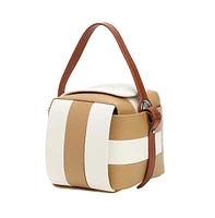 Women's The Panel Verva Hand Bag - Camel Brown & Ivory White