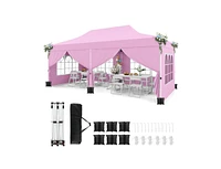 Pop up Canopy with 6 Sidewalls Windows and Carrying Bag