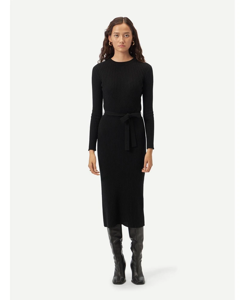 Gobi Cashmere Women's Cashmere Knit Dress with Belt
