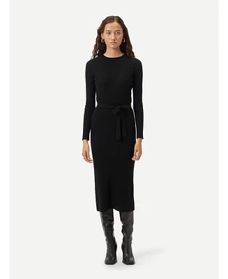 Gobi Cashmere Women's Cashmere Knit Dress with Belt
