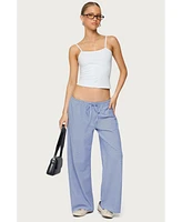 Edikted Women's Olivia Striped Loose Fit Pants