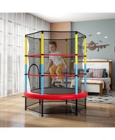 Mini Trampoline for Kids with Safety Enclosure Net for Indoor Outdoor