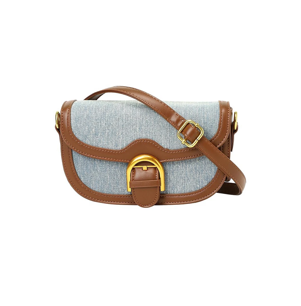 Women's The Denim Curve Shoulder Bag - Indigo Blue