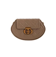 Women's The Quilted Curve Sling Bag - Camel Brown