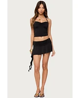Edikted Women's Romee Asymmetric Ruffle Mini Skort