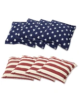 Set of 8 Premium Weather Resistant Regulation and Weight Cornhole Bean Bags.
