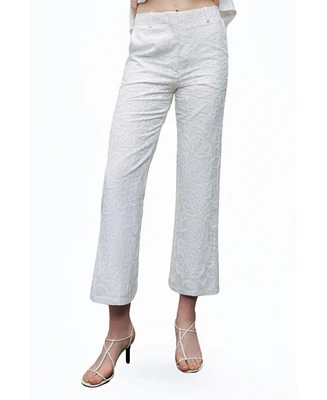 Nocturne Women's Embroidered Bootcut Pants