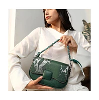Women's The Coilmark Curve Hand Bag - Jungle Green