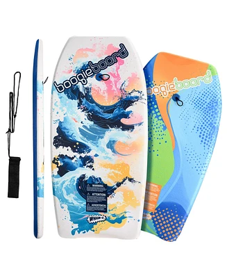 Wham-o Body Board with Wrist Leash Fiberclad Cover Phuzion Core Crescent Tail - Curve/Wave