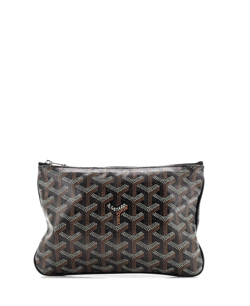 Pre-Owned Goyard Pm Senat Zip Pouch Coated Canvas