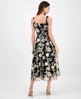 julia jordan Women's Sleeveless Square-Neck Dress