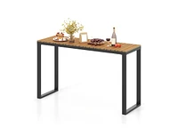 Slickblue Outdoor Rectangle Console Table with Long-Lasting Wpc Tabletop