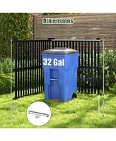 Slickblue Air Conditioner Fence Panel with Metal Ground Stakes for Outside