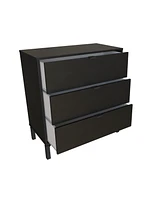 Three Drawer Dresser with Ample Storage for Bedroom or Closet