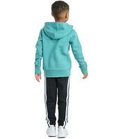 adidas Toddler & Little Boys Long-Sleeve Graphic Fleece Pullover Hoodie Jogger Pants, 2 Piece Set