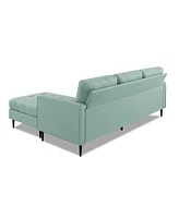 Gold Sparrow 82" Polyester Lexington Reversible Sectional, Created for Macy's