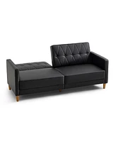 Gold Sparrow 77" Faux Leather Victoria Convertible Sofa Bed, Created for Macy's