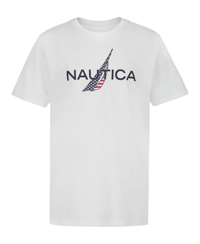 Nautica Big Boys Americana Lockup Short Sleeve T-Shirt