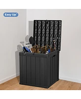 50 Gal Outdoor Resin Waterproof Deck Box with Lockable Lid
