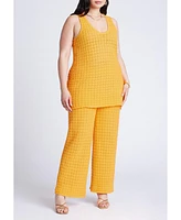 Eloquii Plus Racer Sweater Top With Scalloping