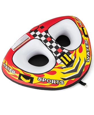 Towable Tube with Quick Connector and Drainage for Boating