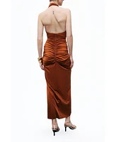 Nocturne Women's Accessory and Cut-Out Detailed Maxi Dress