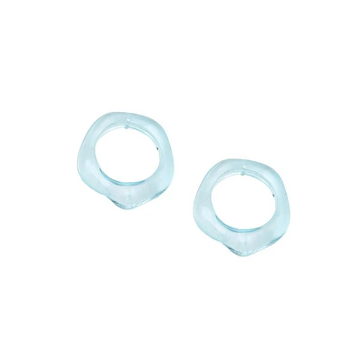 Sohi Women's Silver Abstract Drop Earrings