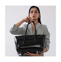 Women's The Large Medis Satchel Bag - Onyx Black
