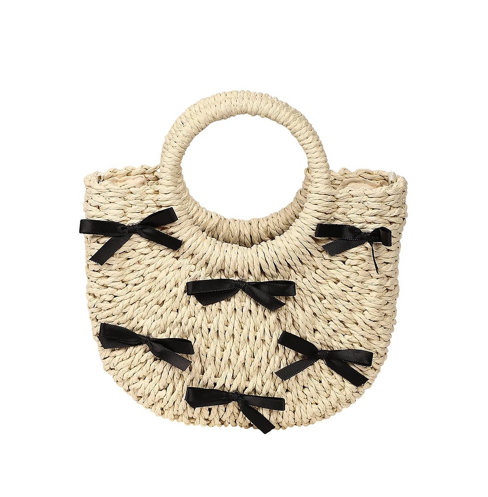 Women's The Bow-Straw Hand Bag