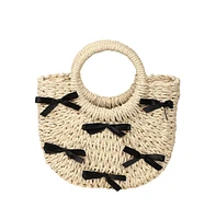 Women's The Bow-Straw Hand Bag