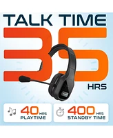 Delton Wireless Computer Headset And Qi Charging Stand, 2.4G Usb Bluetooth Headphones with Microphone for Pc, Laptop & 20W Charging Stand for Smartpho