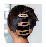 Headbands of Hope Mixed Size Flat Lay Clip Set - Camel