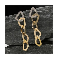 Sohi Women's Gold Link Drop Earrings