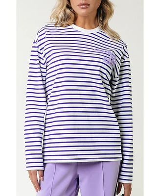 Colourful Rebel Logo Wave Stripe Longsleeve Tee