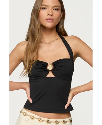 Edikted Women's Delcy Cut Out Halter Top