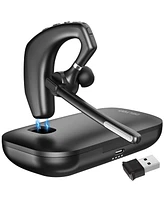 Delton Wireless Headset for Computer with Charging Case, Bluetooth Headset with Noise-Cancelling Mic, Specially Designed for Ms Team, Zoom, Google Mee