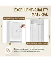 Casainc 66.9"H Tall Corner Cabinet with 2 Doors, Adjustable Shelves