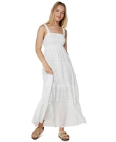 Roxy Juniors' Lily Bloom Cotton Sleeveless Maxi Dress