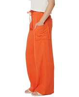 Roxy Juniors' Sea Goldie Wide-Leg Cotton Pants