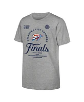 Fanatics Big Boys and Girls Gray Oklahoma City Thunder 2025 Nba Western Conference Champions Locker Room T-Shirt