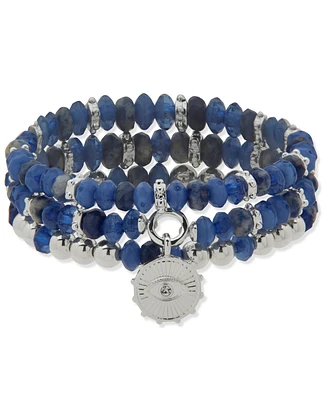 Anne Klein Metal-tone 3-Pc. Set Colored Beaded Stretch Bracelet