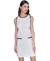 Karl Lagerfeld Paris Women's Sleeveless Tweed Shift Dress
