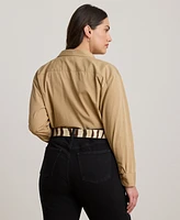 Lauren Ralph Plus Relaxed-Fit Featherweight Cotton Shirt