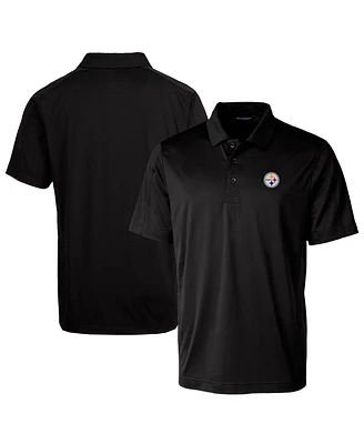 Cutter & Buck Men's Black Pittsburgh Steelers Prospect Textured Stretch Polo Shirt