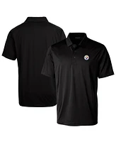 Cutter & Buck Men's Black Pittsburgh Steelers Prospect Textured Stretch Polo Shirt