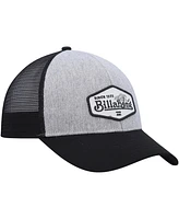 Billabong Men's Heather Gray/Black Walled Trucker Adjustable Snapback Hat